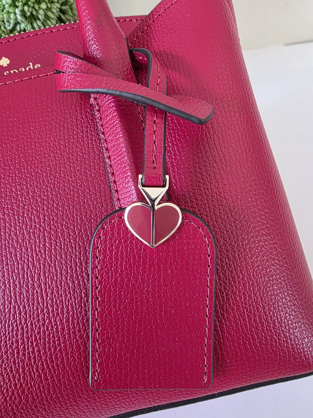 Kate Spade Margaux Mini Satchel Crossbody Hot Chili Red Textured Leather - Picture 11 of 14